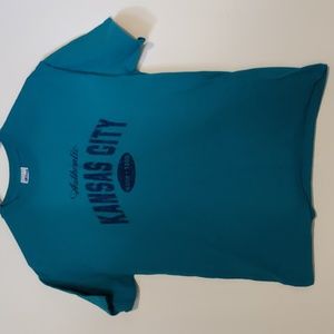 Authentic Kansas City Blue Green T-shirt Size M